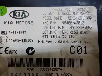 Автозапчастина б/у електронний модуль для kia pro_cee´´d ( ) 1.4 cat посилання на oem iam 95400a2012  95400a2012