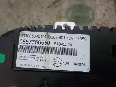 Автозапчастина б/у панель інструментів для fiat panda (319) easy посилання на oem iam 51945564 0887766550 51945564