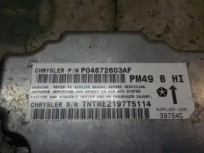 Автозапчасти б/у блок управления подушками безопасности за dodge caliber 2.0 crd ссылки oem iam 4672603af  04672603af