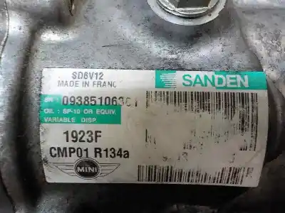 Recambio de automóvil de segunda mano de compresor aire acondicionado para bmw mini (r56) 1.6 diesel cat referencias oem iam   