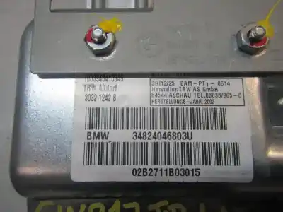 Peça sobressalente para automóvel em segunda mão airbag traseiro lado direito por bmw serie 7 (e65/e66) 4.4 v8 32v cat referências oem iam 72127226163 30321242b 30321242b