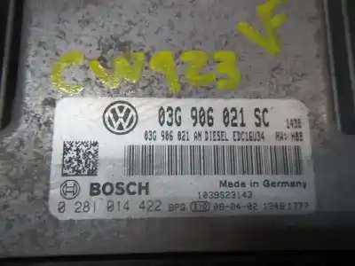 Second-hand car spare part ecu engine control for seat leon (1p1) reference oem iam references 03g906021sc 0281014422 03g906021sc