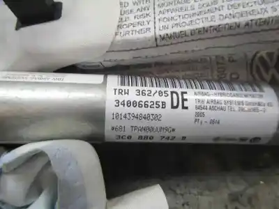 Second-hand car spare part front right curtain airbag for volkswagen passat variant (3c5) 1.9 tdi oem iam references 3c0880742e  3c0880442b