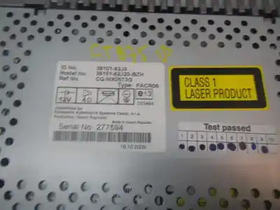 Second-hand car spare part audio system / radio cd for suzuki swift berlina (mz) 1.3 16v cat oem iam references 3910162j20bzh  3910162j20bzh