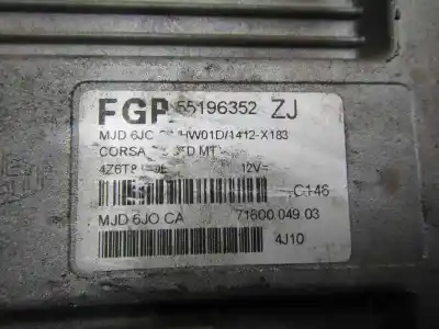 Second-hand car spare part ecu engine control for opel corsa c blue line oem iam references   