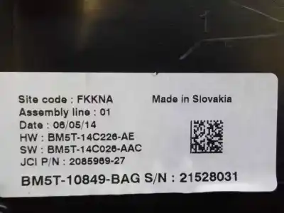Peça sobressalente para automóvel em segunda mão quadrante por ford focus lim. (cb8) 1.0 ecoboost cat referências oem iam 5580299  bm5t14c226ae