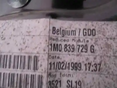 Second-hand car spare part rear left window regulator for seat toledo ii (1m2) 1.6 oem iam references 1m0839729g  