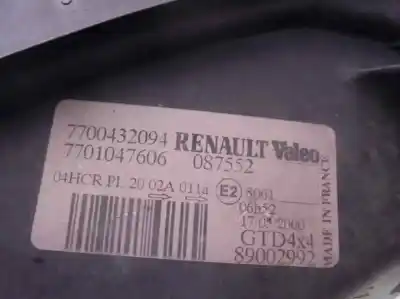 Second-hand car spare part left headlight for renault scenic (ja..) 2.0 16v cat (f4r) oem iam references 7700432094  