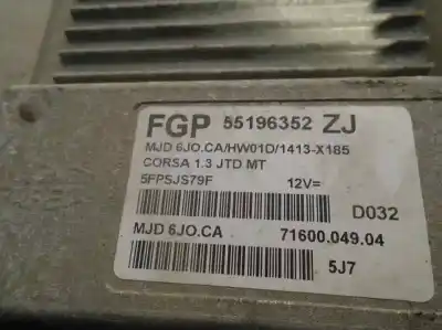 Second-hand car spare part ecu engine control for opel combo familiar oem iam references 55196352zj  