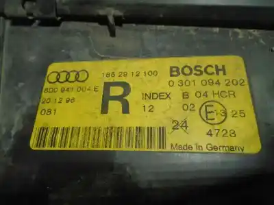 Second-hand car spare part right headlight for audi a4 b5 (8d2) 1.9 tdi oem iam references 8d0941004e  