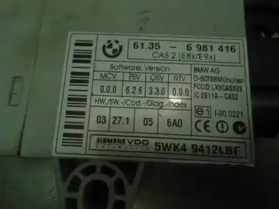 Second-hand car spare part electronic module for bmw serie 3 berlina (e90) 204d4d oem iam references 6981416  