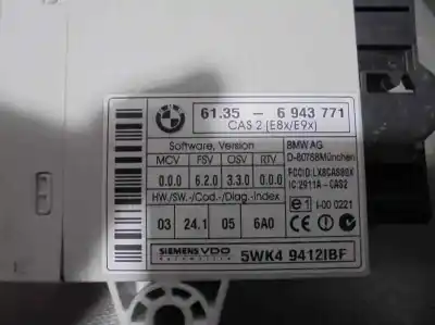 Peça sobressalente para automóvel em segunda mão centralina de ignição imobilizador por bmw serie 1 berlina (e81/e87) 118d referências oem iam 6943771  