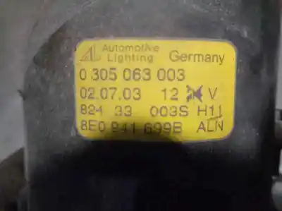 Автозапчастина б/у правий протитуман для audi a4 b6 (8e2) 1.9 tdi посилання на oem iam 0305063003  