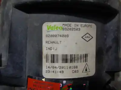 Peça sobressalente para automóvel em segunda mão farol / projetor de nevoeiro direito por renault fluence k9k j8 referências oem iam 8200074008  