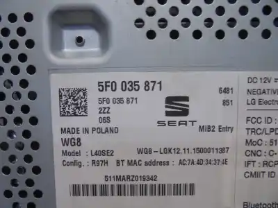 Автозапчастина б/у аудіо система / радіо cd для seat leon (5f1) cxx посилання на oem iam 5f0035871  