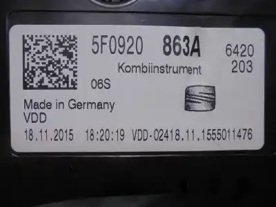 Автозапчастина б/у лічик километрів годинин для seat leon (5f1) cxx посилання на oem iam 5f0920863a  