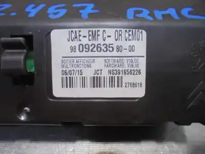 Second-hand car spare part multifunction display for citroen celysée exclusive oem iam references 9809263580  