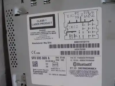 Автозапчасти б/у аудиосистема / радио cd за seat leon (5f1) reference ссылки oem iam 5f0035869  