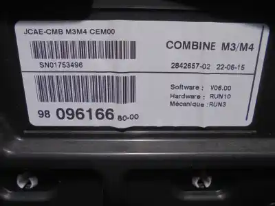 Second-hand car spare part speedometer for citroen celysée exclusive oem iam references 9809616680  