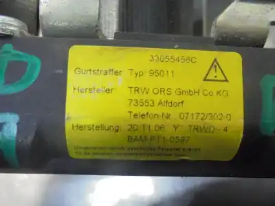 Peça sobressalente para automóvel em segunda mão cinto de segurança dianteiro direito por renault clio iii style referências oem iam 33055456c  