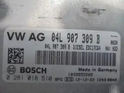 Автозапчастина б/у ебу контролер двигуна для seat leon (5f1) reference посилання на oem iam 04l907309b  