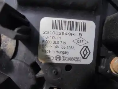Автозапчастина б/у генератор для dacia dokker k9k c6 посилання на oem iam 231002949r  