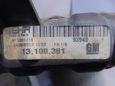 Second-hand car spare part water radiator for opel combo familiar oem iam references 13100381  