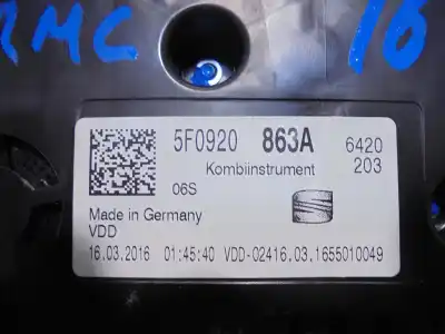 Second-hand car spare part dashboard for seat leon (5f1) cxx oem iam references 5f0920863a  