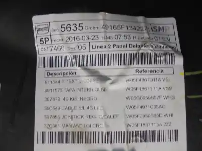 Автозапчастина б/у оббірка передніх дверей ліва для seat leon (5f1) cxx посилання на oem iam 5f4867131  