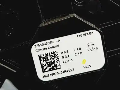 Peça sobressalente para automóvel em segunda mão comando de sofagem (chauffage / ar condicionado) por renault clio v experience referências oem iam 275100936r  