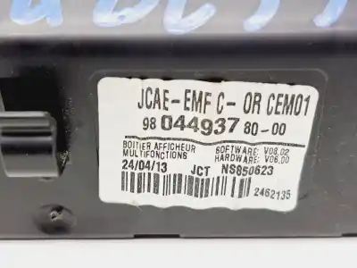 Second-hand car spare part multifunction display for citroen celysée exclusive oem iam references 9804493780  