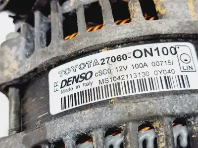 Peça sobressalente para automóvel em segunda mão alternador por toyota auris (e18) toyota auris referências oem iam 27060on100  