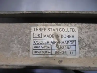 Second-hand car spare part intercooler for chevrolet lacetti 2.0 d oem iam references 622262  