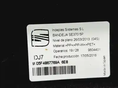 Автозапчастина б/у задній лоток для seat leon (5f1) cxx посилання на oem iam w05f4867769a  