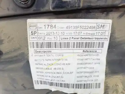 Автозапчасти б/у обивка левой передней двери за seat leon (5f1) reference ссылки oem iam 5f4867131  
