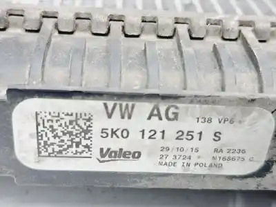 Автозапчастина б/у водяний радіатор для volkswagen caddy profesional (sa) (03.2015) dfs посилання на oem iam 5k0121251s  