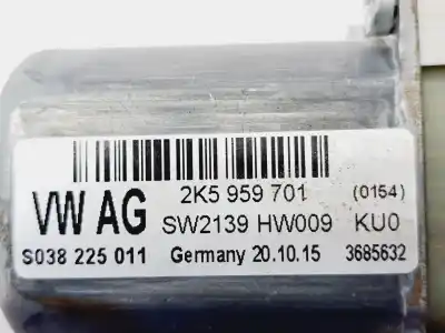 Автозапчастина б/у двигатель переднього ліва вікна для volkswagen caddy profesional (sa) (03.2015) dfs посилання на oem iam 2k5959701  