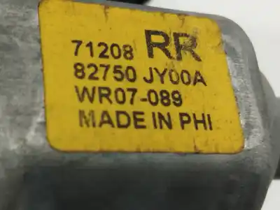 Second-hand car spare part rear right window regulator for renault koleos m9rg8 oem iam references 82750jy00a  