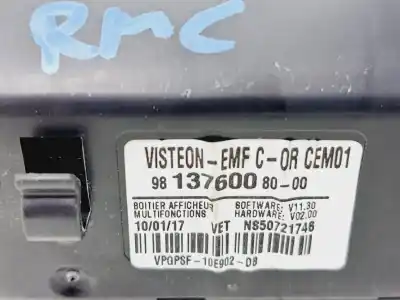 Second-hand car spare part multifunction display for citroen celysée exclusive oem iam references 9813760080  