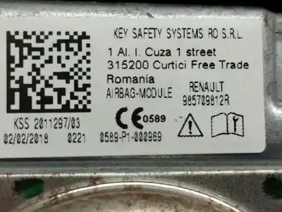 Peça sobressalente para automóvel em segunda mão airbag dianteiro esquerdo por dacia duster ambiance 4x2 referências oem iam 985709812r  