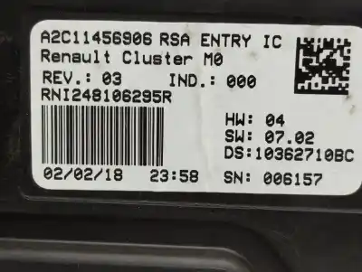 Peça sobressalente para automóvel em segunda mão quadrante por dacia duster ambiance 4x2 referências oem iam 248106295r  