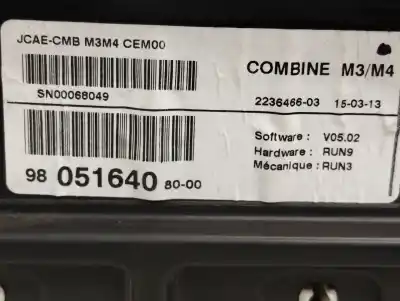 Peça sobressalente para automóvel em segunda mão quadrante por citroen celysée seduction referências oem iam 98051640  