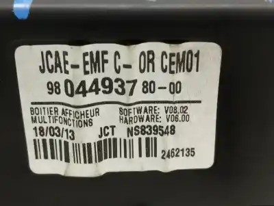 Second-hand car spare part multifunction display for citroen celysée seduction oem iam references 9804493780  