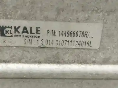 Second-hand car spare part intercooler for renault fluence k9k j8 oem iam references 144966078r  