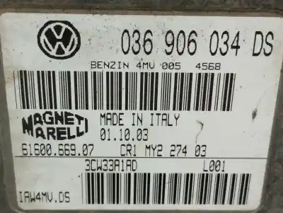 Автозапчасти б/у блок управления двигателем за seat toledo ii (1m2) 1.6 16v ссылки oem iam 036906034ds  