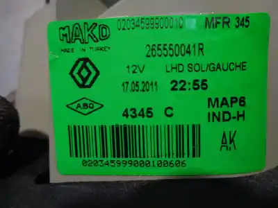 Peça sobressalente para automóvel em segunda mão farolim da mala traseiro esquerdo por renault fluence k9k j8 referências oem iam 265550041  