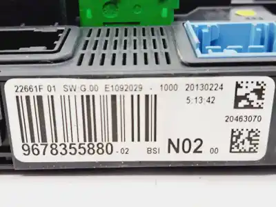 Second-hand car spare part bsi control unit for citroen celysée exclusive oem iam references 9678355880  