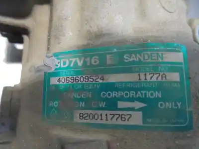 Pezzo di ricambio per auto di seconda mano compressore aria condizionata per dacia logan k7j a7 riferimenti oem iam 8200117767   Pezzo di ricambio per auto di seconda mano compressore aria condizionata per dacia logan k7j a7 riferimenti oem iam 8200117767