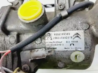 Peça sobressalente para automóvel em segunda mão compressor de ar condicionado a/a a/c por citroen celysée exclusive referências oem iam 9806599380  