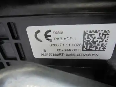 Peça sobressalente para automóvel em segunda mão kit airbag por renault clio v experience referências oem iam 985157869r  